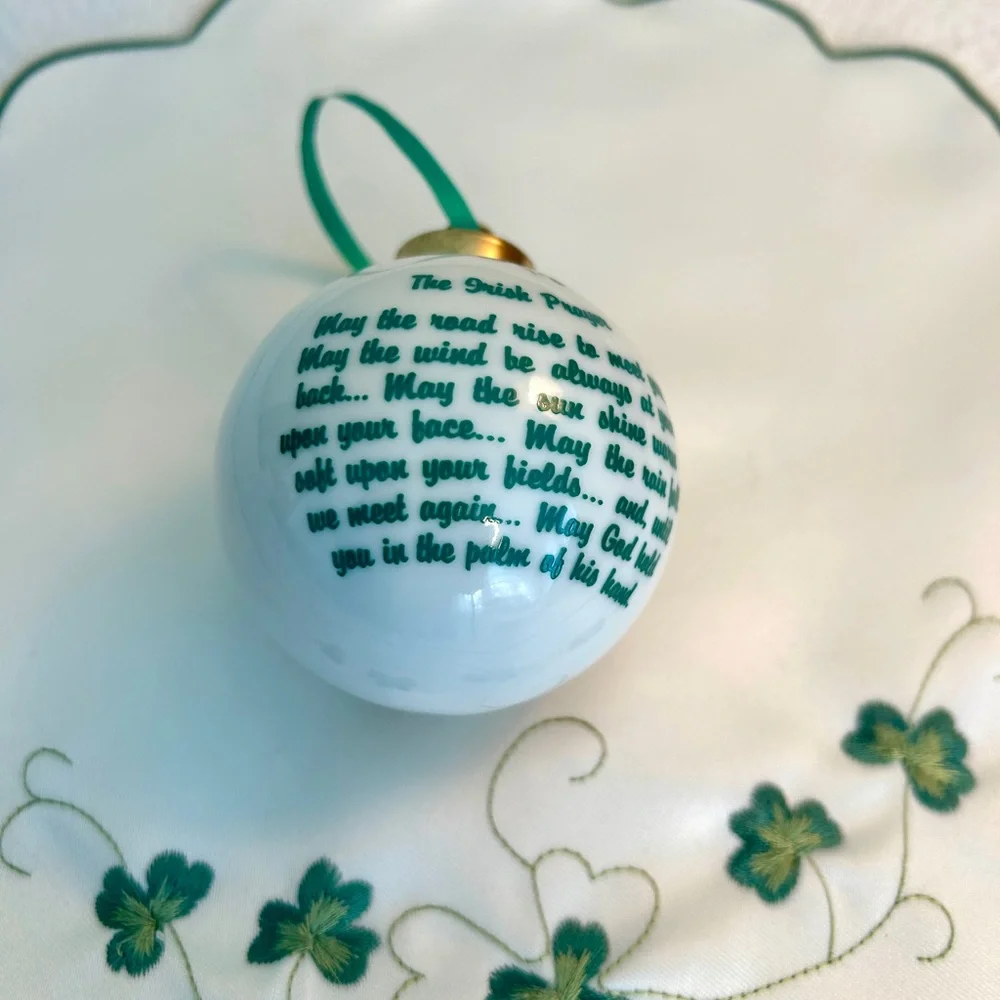Baby’s Irish Blessing First Christmas Ornament | Ceramic | Original Box